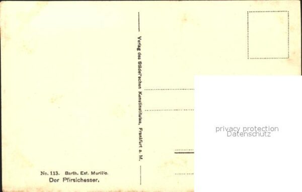 Kuenstlerkarte Barth. Est. Murillo Der Pfirsichesser N – Bild 2
