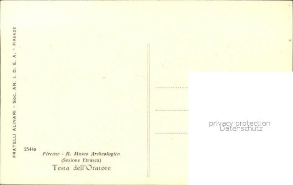Skulpturen Testa dell'Oratore Firenze R. Museo Arc – Bild 2