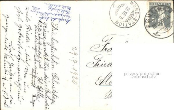 Geburtstag Nelken Veilchen Litho – Bild 2