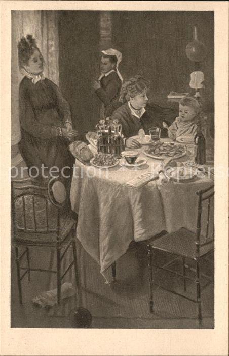 Kuenstlerkarte Claude Monet Das Frühstück Nr. 15