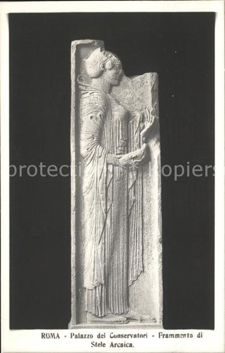 Bildhauerei Steinmetz Frammento di Stele Arcaica Roma Palazzo