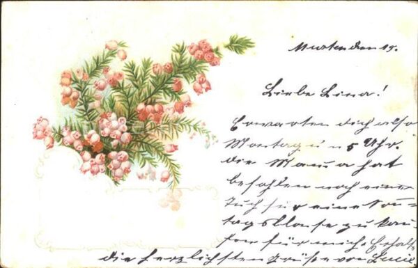Blumen Rote Glockenblumen Litho