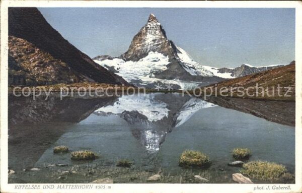 Foto Gaberell J. Nr. 4180 Riffelsee Matterhorn