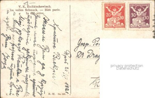Trachten Polen Künstlerkarte V.K. Eschkischewitsch Im – Bild 2