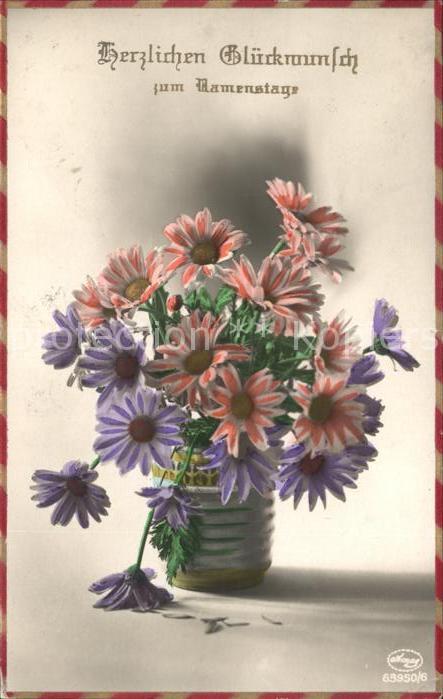 Foto Amag Nr. 63950/6 Namenstag Glückwunsch Margerite