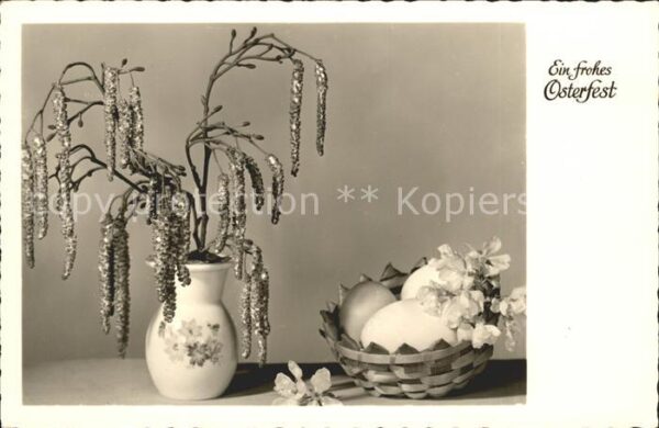 Foto Amag Nr. 70762 Ostern Ostereier Blumen Hasel