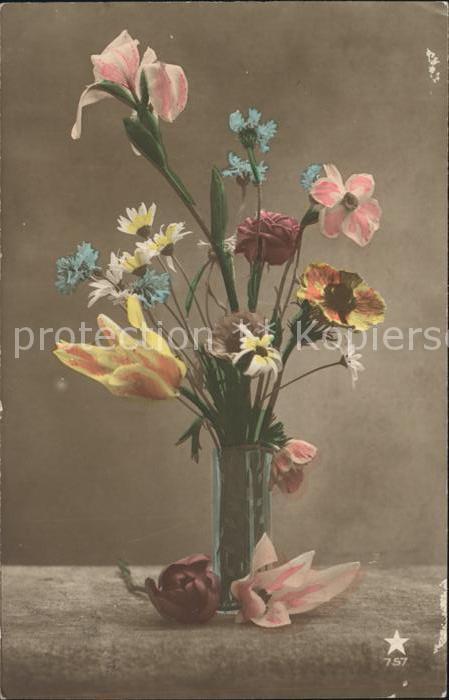 Blumen Tulpen Kornbllumen Margeriten