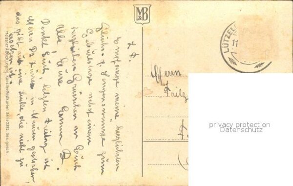 Geburtstag Glückwunsch Mohnblumen Vase Litho – Bild 2