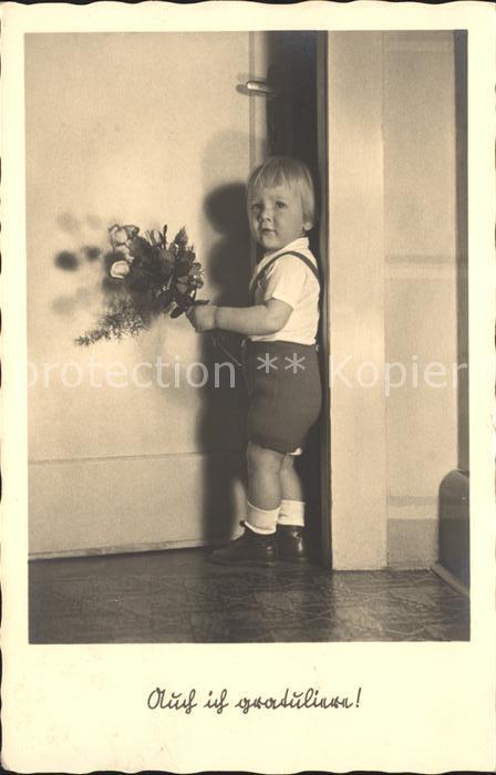 Kinder Child Enfants Blumen Gratulation Gunkel-Karte Nr. 259