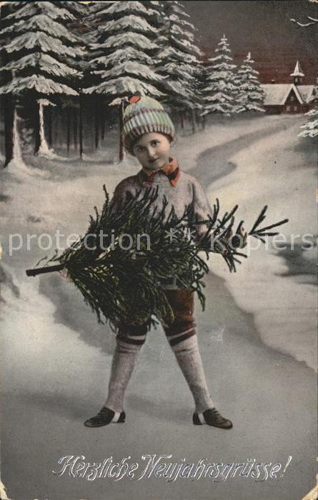 Kinder Child Enfants Mütze Neujahr Tannenbaum
