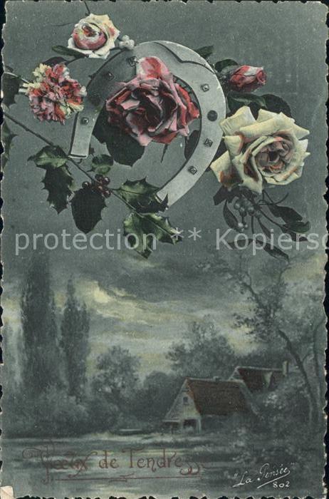 Hufeisen Rosen Mistel Stechpalme