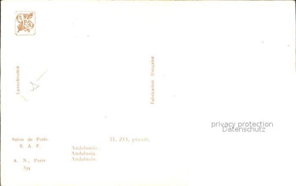 Verlag Salon de Paris Nr. 394 Andalousie H. Zo. Gitarre Paar – Bild 2