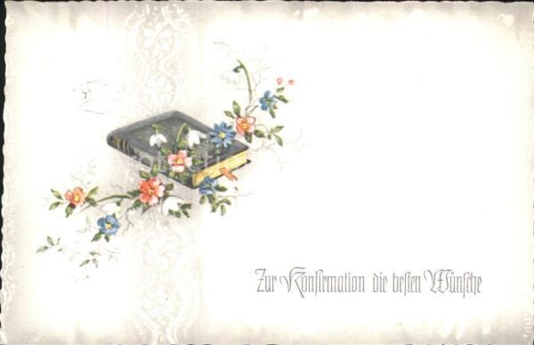 Konfirmation Glückwunsch Bibel Blumen