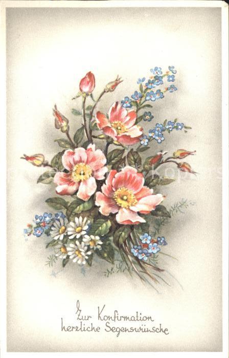 Konfirmation Rosen Vergissmeinnicht Margeriten
