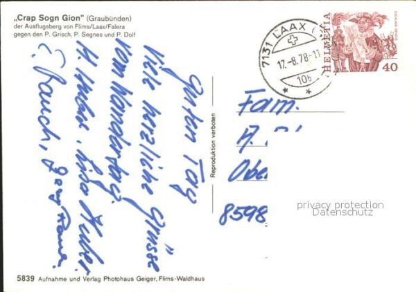 Seilbahn Crao Sogn Gion Piz Grisch Piz Segnes Pi – Bild 2