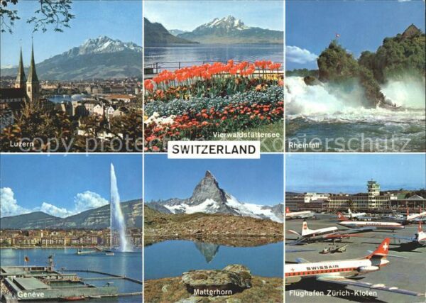 Swissair Flughafen Zürich-Kloten Rheinfall Matte