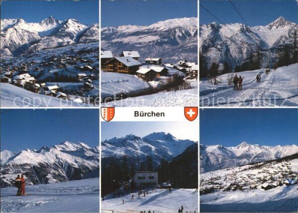 Skilift Bürchen Wallis Skigebiet Moosalp