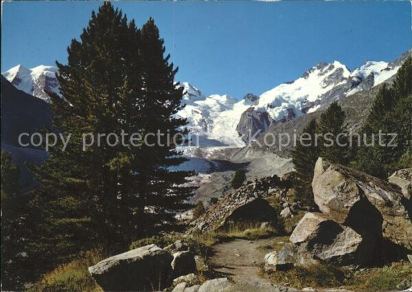 Gletscher Morteratschgletscher Weg zur Bovalhütte