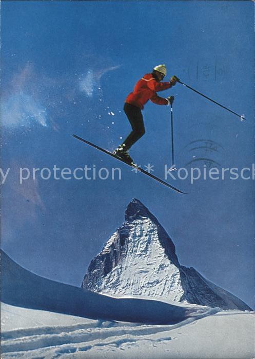 Skispringen Skispringer Matterhorn