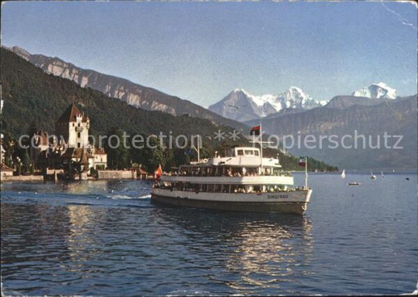 Dampfer Binnenschifffahrt MS Jungfrau Oberhofen am Thunersee Eige