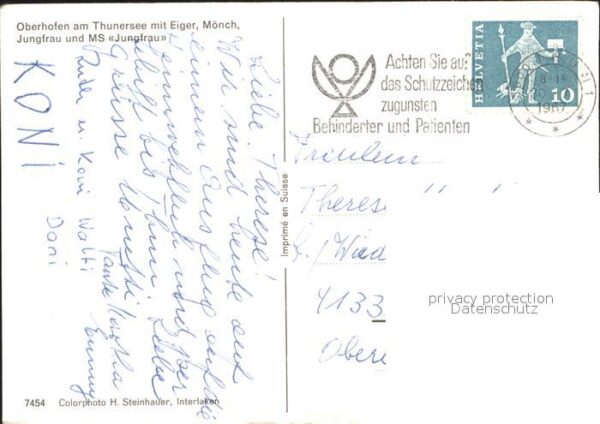 Dampfer Binnenschifffahrt MS Jungfrau Oberhofen am Thunersee Eige – Bild 2
