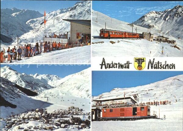 Eisenbahn Andermatt am Gotthard Skigebiet Nätsche