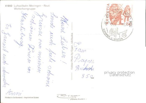 Seilbahn Meiringen-Reuti Wetterhorngruppe – Bild 2