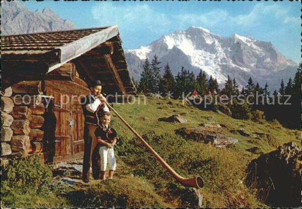 Alphorn Alphornbläser Sennenbub Wengen Jungfrau