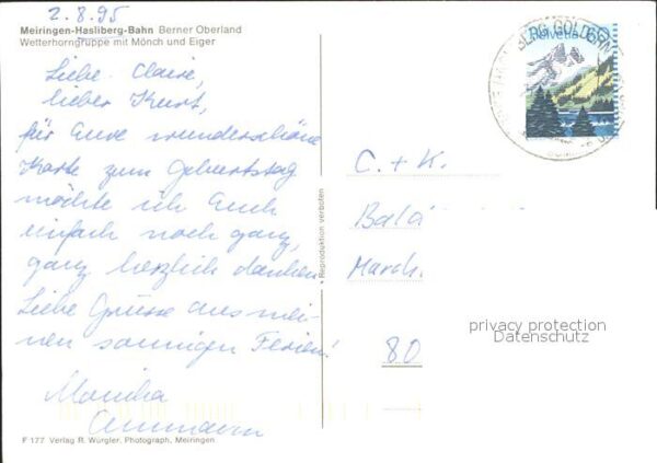 Seilbahn Meiringen-Hasliberg Wetterhorngruppe Mö – Bild 2
