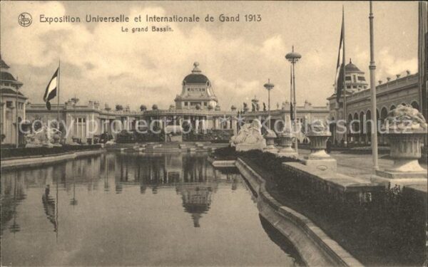 Exposition Universelle Gand 1913 Le grand Bassin