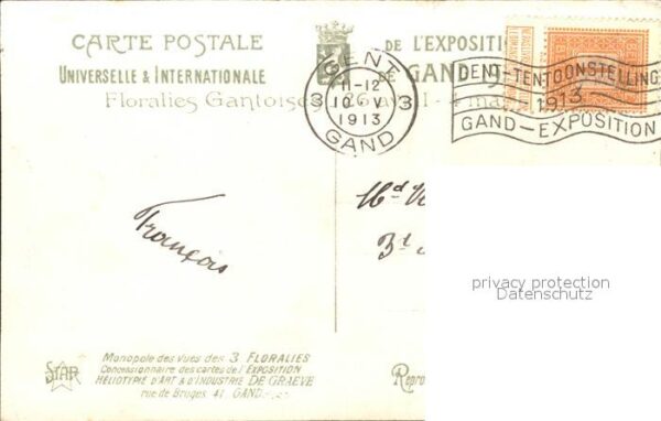 Exposition Universelle Gand 1913 Burgerhuls Avenue du Belvedere – Bild 2