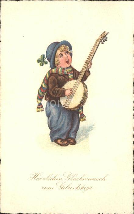 Kinder Child Enfants Banjo Schal Kleeblatt Geburtstag