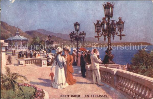 Verlag Tucks Oilette Nr. 92 Serie 135 Monte-Carlo Les Terrasses