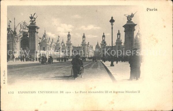 Exposition Universelle Paris 1900 Pont Alexandre III Avenue Nicolas II
