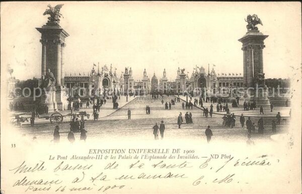 Exposition Universelle Paris 1900 Pont Alexandre III Palais de l'Esplanad