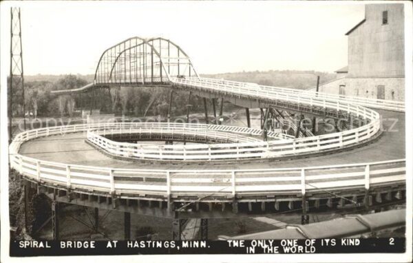 Hastings Minnesota Spiral Bridge over Mississippi River