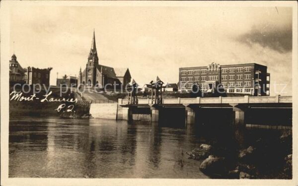 Mont-Laurier Banks of River Du Lievre Bridge Church