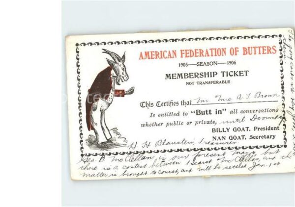 Ziege American Federation of Butters Membersh