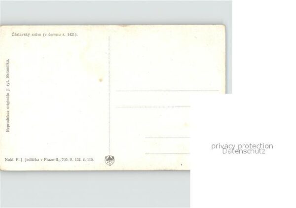 Kuenstlerkarte J. ryt. Skramikla Caslavsky snem Tschec – Bild 2