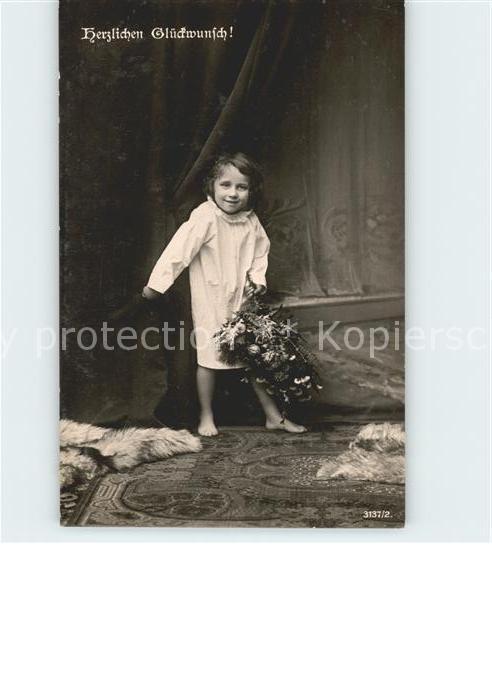 Kinder Child Enfants Glückwunsch Blumen