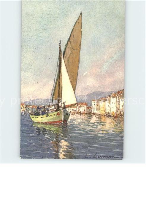 Segelboote Toulon Künstlerkarte