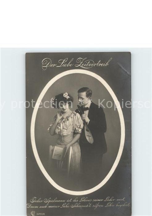 Foto GLCo Nr. 3250/8 Paar Poesie Mandoline Bahnpost
