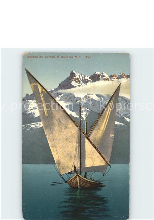 Segelboote Barque Leman Dent du Midi