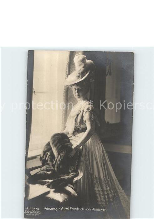 Adel Preussen Prinzessin Eitel Friedrich Hutmode Muff