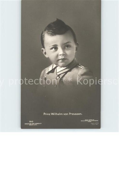 Adel Preussen Prinz Wilhelm Foto-Selle-und-Kuntze
