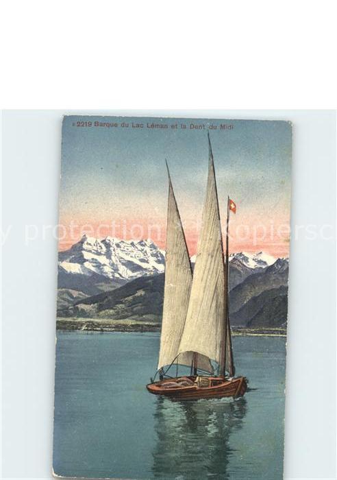 Segelboote Barque Lac Leman Dent du Midi