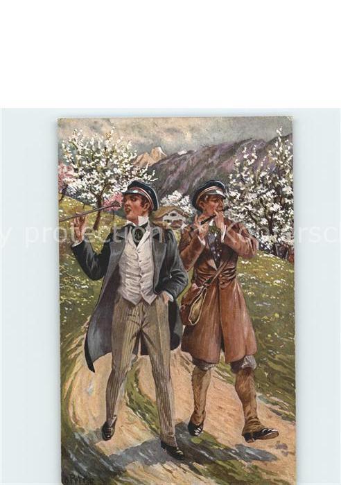 Kuenstlerkarte O. Peter Der Mai ist gekommen Nr. 652 F