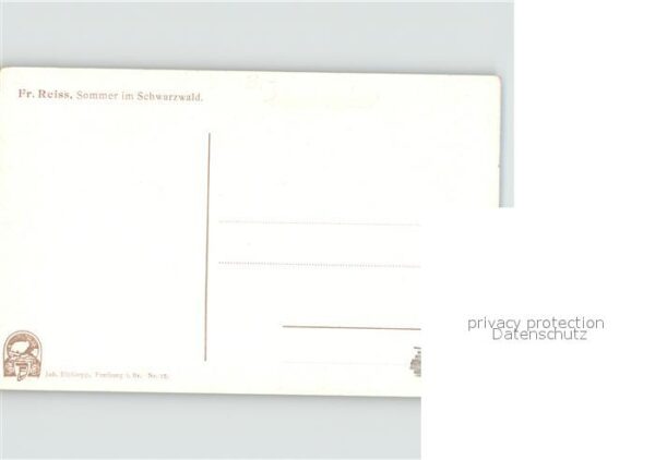 Reiss Fritz Sommer im Schwarzwald Verlag-J.-Elchlep – Bild 2