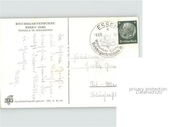 Landesgartenschau Reichsgartenschau Essen 1937 Pergola Ke – Bild 2