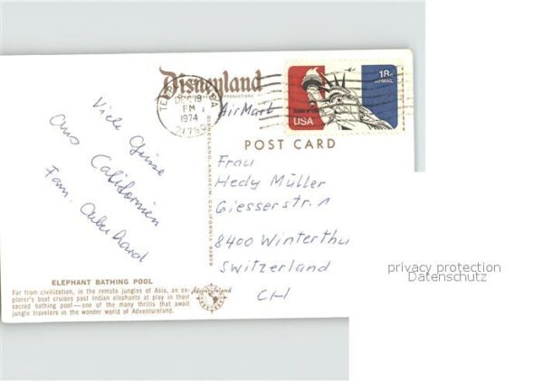 Disneyland California Elephant Bathing Pool Boot – Bild 2
